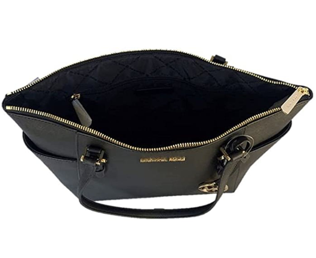 Michael Kors Charlotte Top Zip Tote MK Signature Shoulder Bag